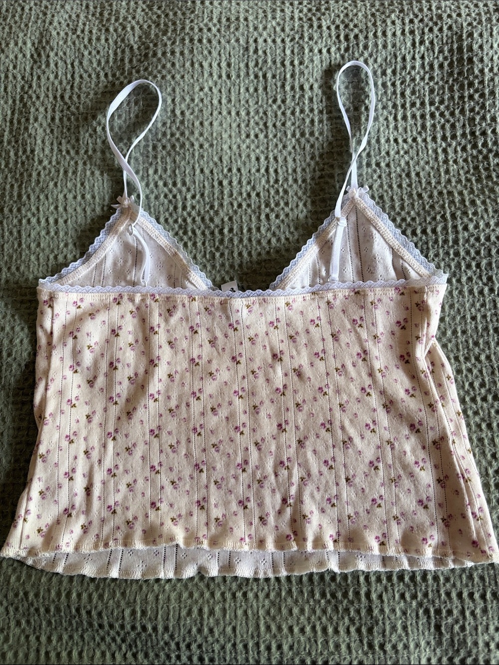 Cou Cou English Rose, Organic Cotton, Crop Cami. M - Picture 7 of 8